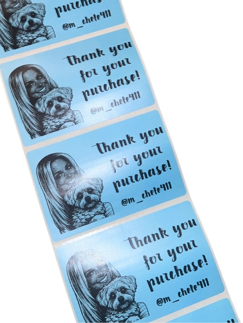 Set of 100 Handmade Custom Stickers Thank You Stickers Closet Stickers - Picture 4 of 11